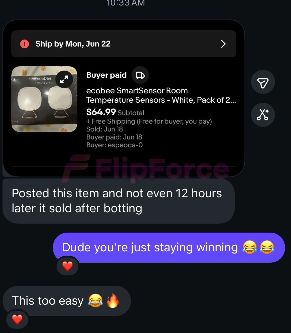FlipForce seller testimonial