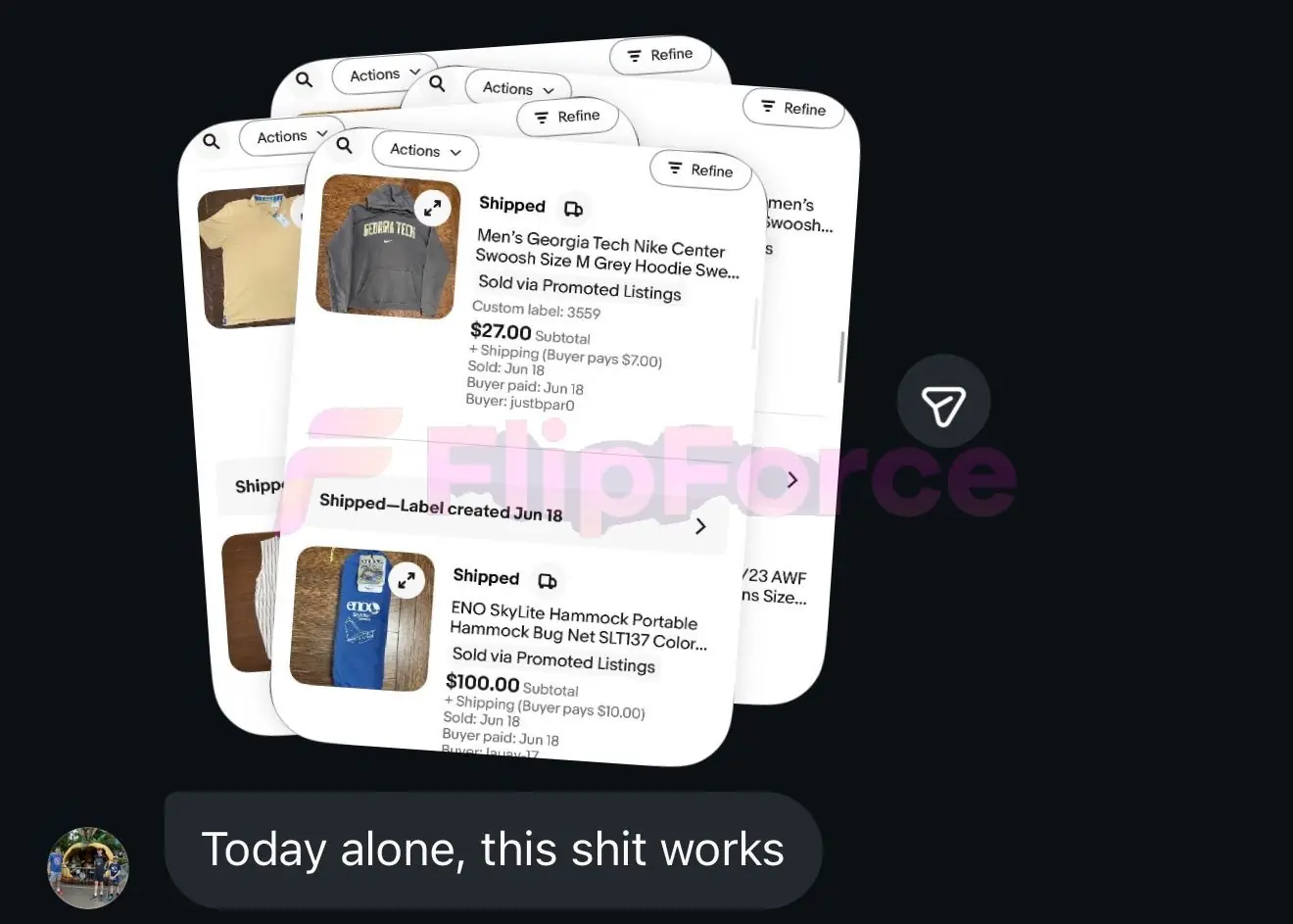FlipForce seller testimonial